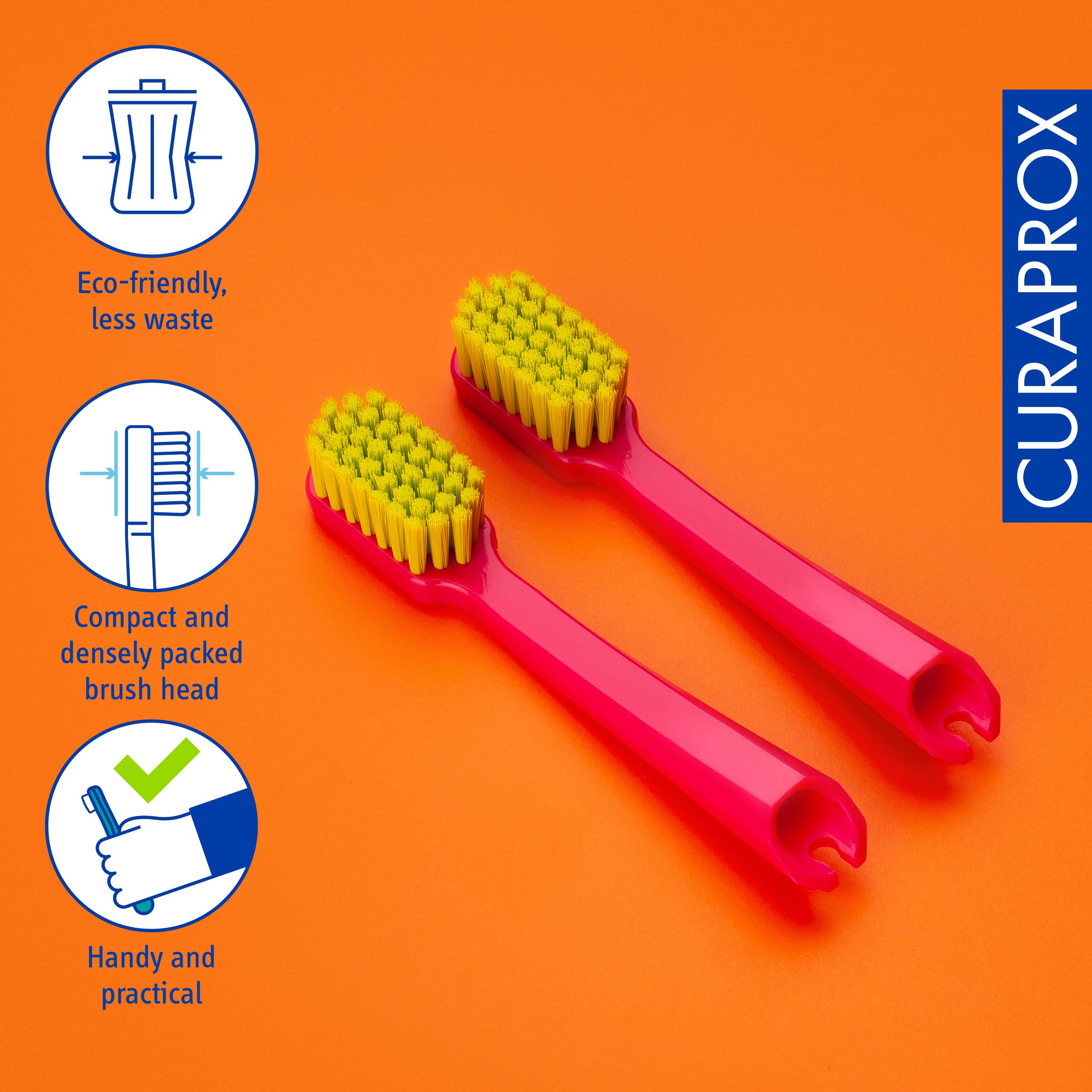 Travel Set spare brush head. Red. 2 pcs - Image 4
